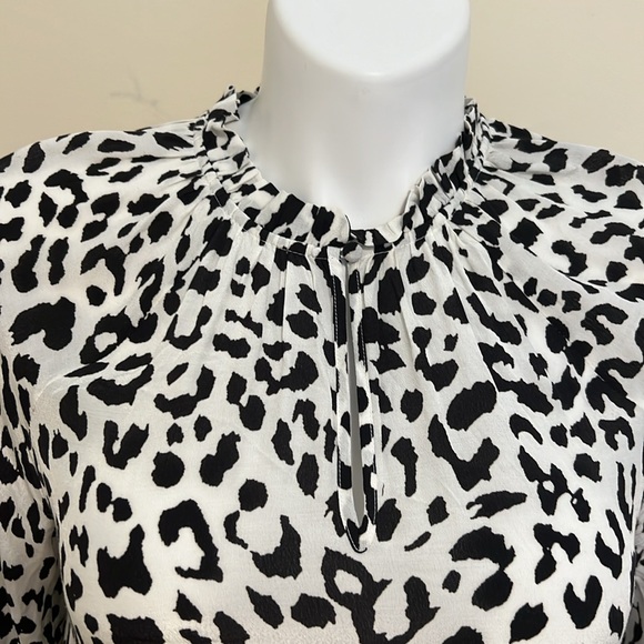 Yumi Kim Chic Black and White Leopard Print ivory aura maternity Dress size M - Picture 3 of 11